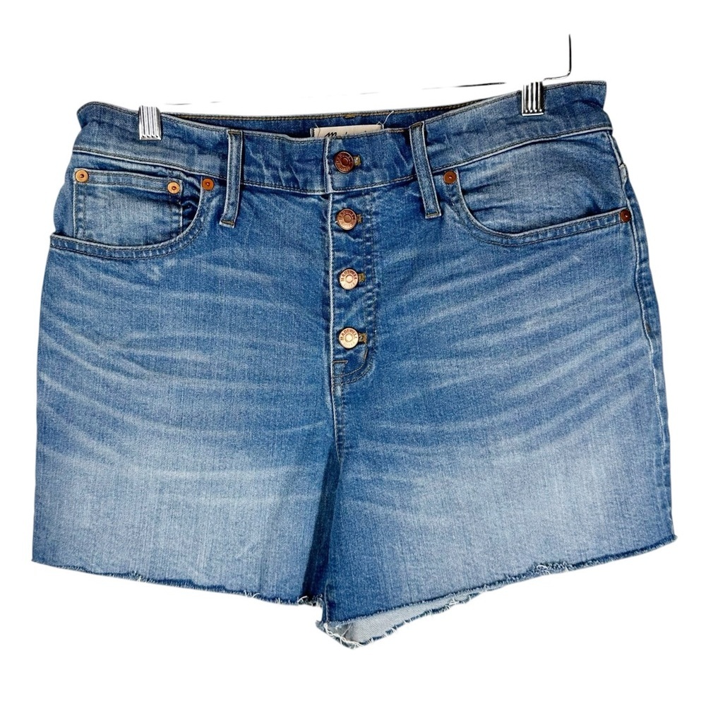 MADEWELL Women's 31 High Rise Denim Button Fly Cut Off Shorts